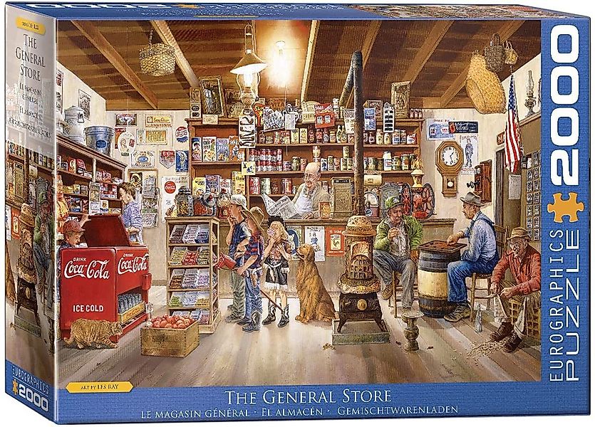 Puzzle 2000 Teile Puzzle - Puzzle - Der nostalgische Dorfladen, Puzzleteile günstig online kaufen
