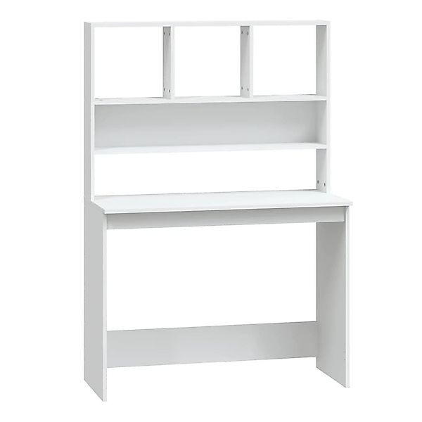 furnicato Schreibtisch mit Regal Weiß 102x45x148 günstig online kaufen