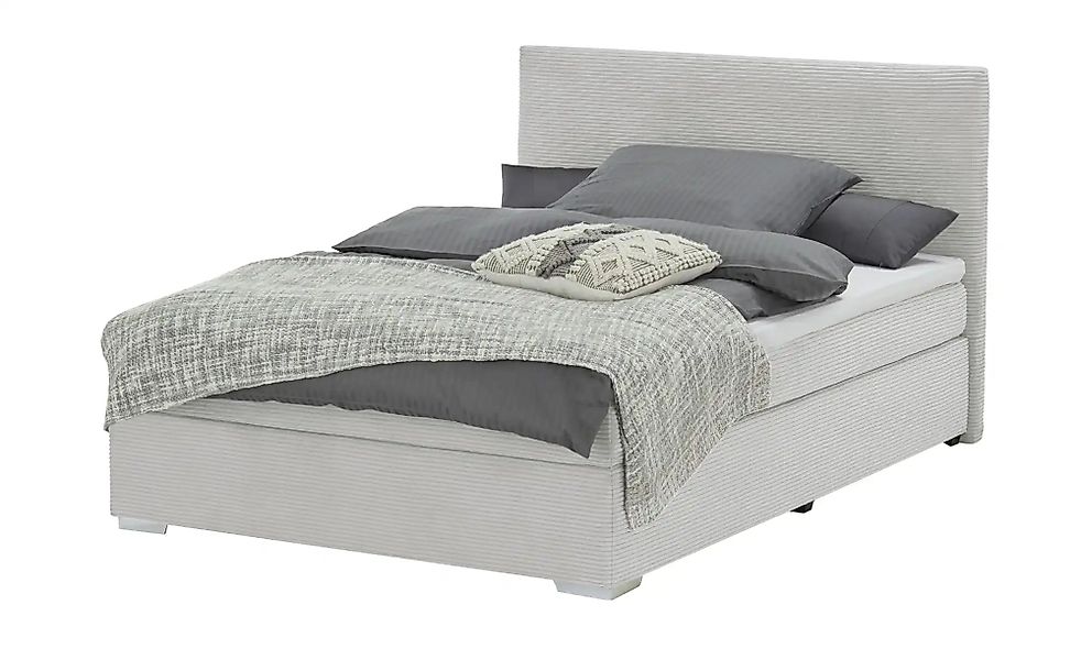 Boxbett Cord  Härtegrad H3  140x200 cm Moseley ¦ grau ¦ Maße (cm): B: 147 H günstig online kaufen