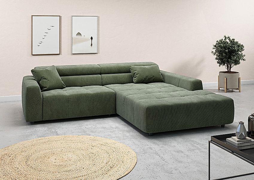 3C Candy Ecksofa "Denver auch mit Cord- und Easy care-Bezug, Kopfteilverste günstig online kaufen