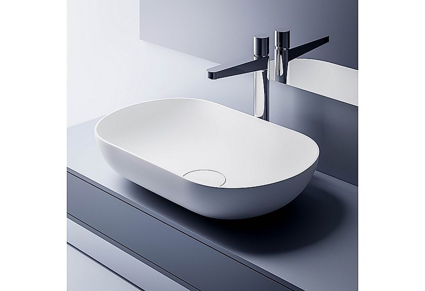 Bernstein Aufsatzwaschbecken O-541 54cm Weiß matt, Aufsatzwaschbecken oval günstig online kaufen