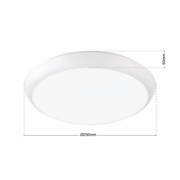 LED-Deckenleuchte Maggy, Ø 25 cm, weiß, CCT, IP65, Dekoringe günstig online kaufen