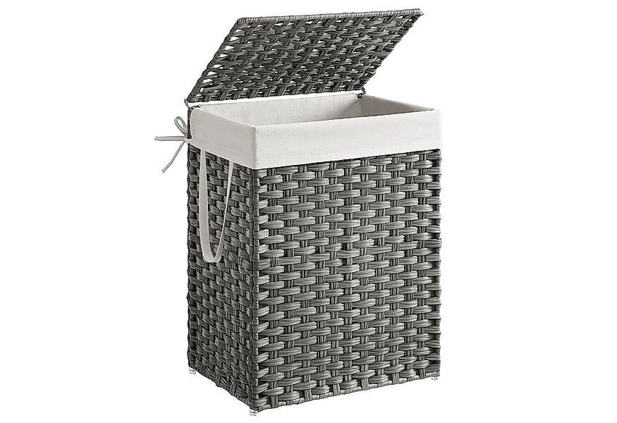 SONGMICS Wäschekorb, mit Griffen, faltbar, Wäschesack herausnehmbar, 90 L günstig online kaufen