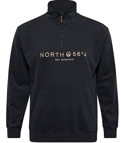 north 56 4 Strickpullover Halpzip Sweatshirt Schwarz günstig online kaufen