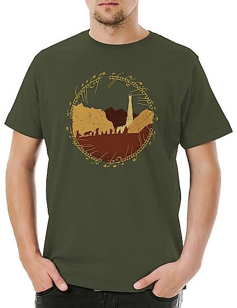 Urban Backwoods Print-Shirt Ring Fellowship Herren T-Shirt Lord Of Moria Mi günstig online kaufen