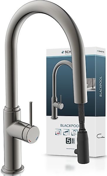 Schütte Spültischarmatur »BLACKPOOL« energiesp. Cold-Start-Funkt., 360° sch günstig online kaufen