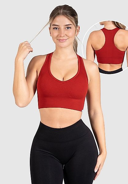 Smilodox Sport-BH Amaze Pro, Seamless Sport Bra Gerippter Stoff Fitness Yog günstig online kaufen