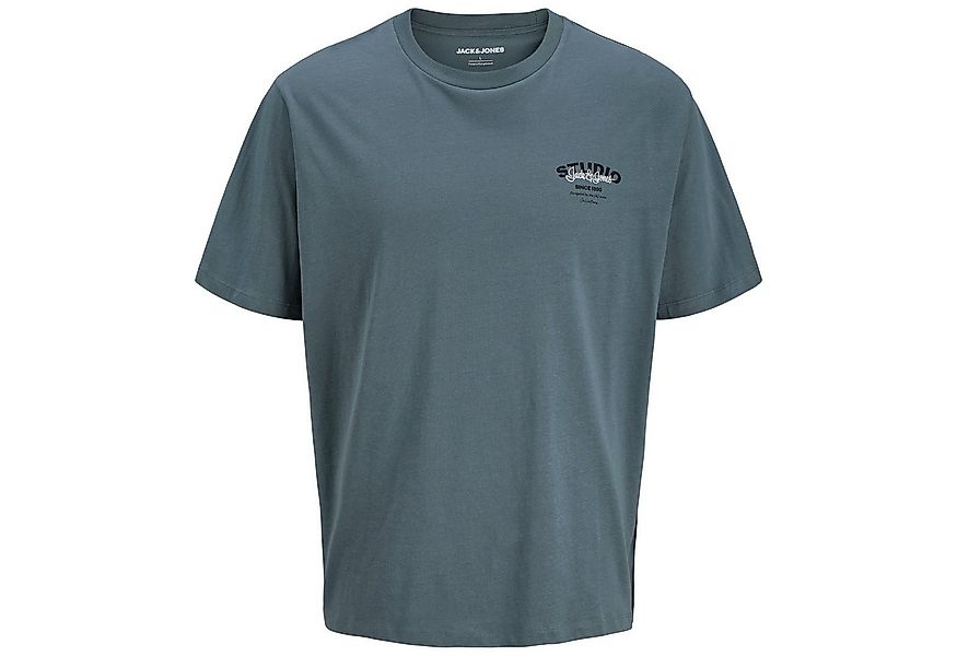 Jack & Jones Rundhalsshirt Jack&Jones T-Shirt blaugrau Übergrößen JJYUKI günstig online kaufen