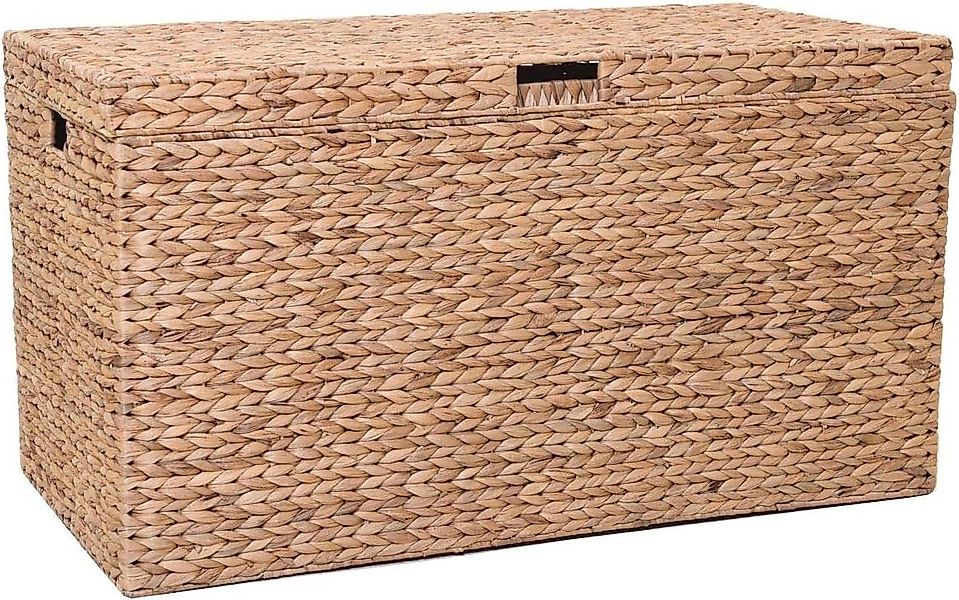 VIVANNO Wäschetruhe Wasserhyazinthe BIG Rechteckig - Natur Geflochten (1 St günstig online kaufen