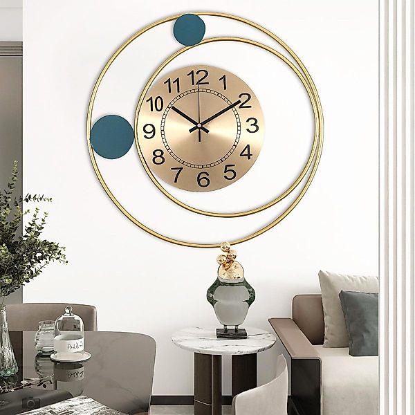 ZEUOPQ Wanduhr Dekorativer Stil Wanduhr Metallrahmen günstig online kaufen