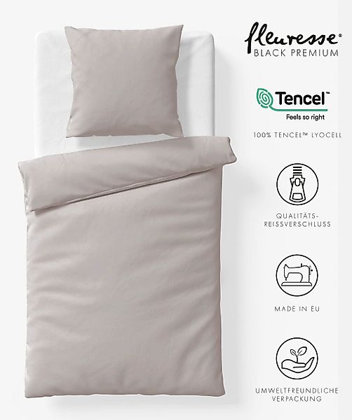fleuresse Bettwäsche Bettwäsche Black Premium Tencel, günstig online kaufen
