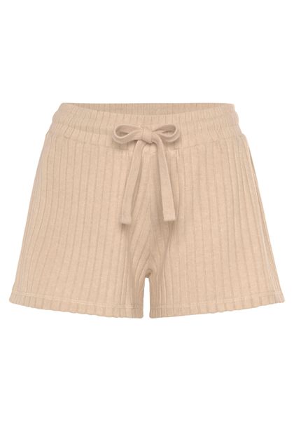 LASCANA Shorts Lounge-/ Strickshorts meliert mit Bindeband, Loungewear günstig online kaufen