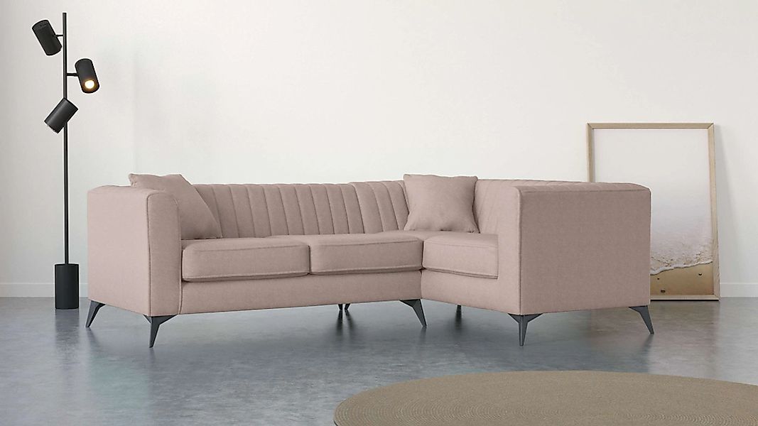 Home affaire Ecksofa "MATTHEW L-Form ideal für kleine Räume, Maße B/T/H: 24 günstig online kaufen