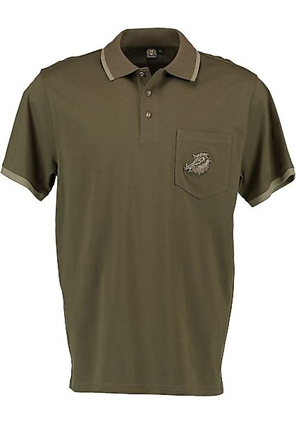 OS Trachten Poloshirt Sonky Kurzarm Jagdshirt mit Wildsau-Stickerei auf der günstig online kaufen
