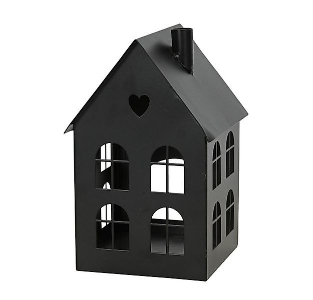 Posiwio Kerzenlaterne Lichthaus No. 2 schwarz aus Metall Laterne Hausform H günstig online kaufen