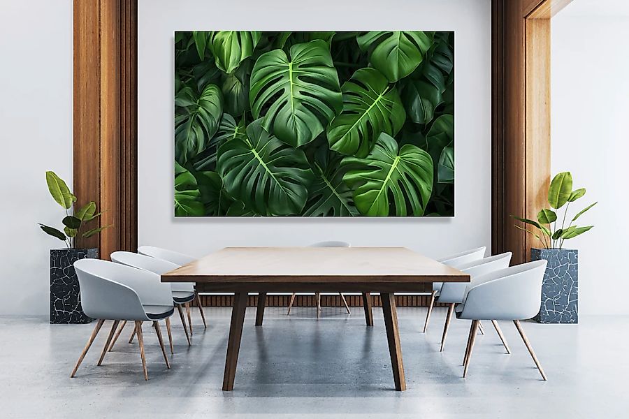 queence XXL-Wandbild "Akustikbild Monstera Blätter Pflanze" Blätter  Blätte günstig online kaufen