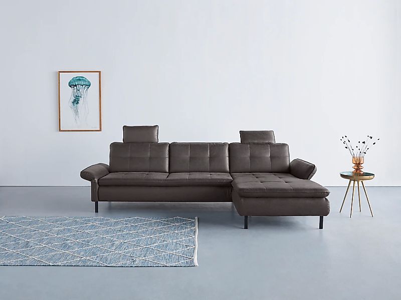 Home affaire Ecksofa "Birkholm L-Form" Armlehnverstellung, auch in Easy Cle günstig online kaufen