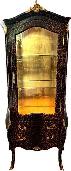 Casa Padrino Vitrine Barock Vitrine Leopard / Gold - Vitrinenschrank - Möbe günstig online kaufen