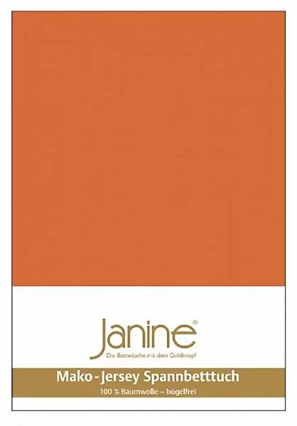 Janine Janine Spannbetttuch Mako-Feinjersey 5007 rost-orange (67) Größe:  2 günstig online kaufen