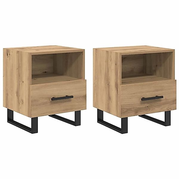 vidaXL Nachttisch 2 Stk Artisan-Eiche 40 x 35 x 47,5 cm Holzwerkstoff 88208 günstig online kaufen