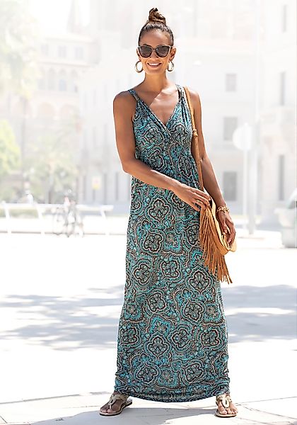 LASCANA Maxikleid mit Paisleymuster und verstellbarem günstig online kaufen