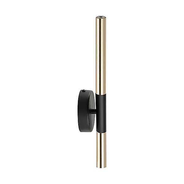 Wandleuchte Sopel Lux, 2-flammig, schwarz/gold, Höhe 38 cm günstig online kaufen