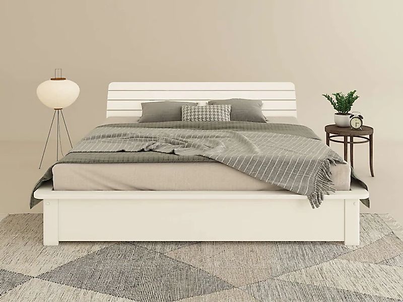 Home affaire Massivholzbett »Antri, Futonbett, ergonomisch geformtes Kopfte günstig online kaufen