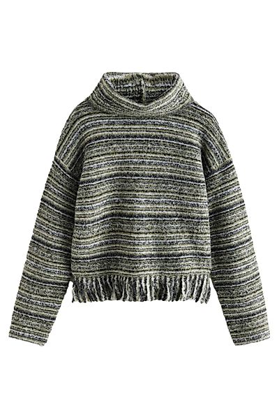 Next Rollkragenpullover Strickpullover mit Rollkragen, Fransen günstig online kaufen