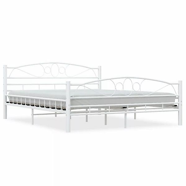 Bettgestell Weiß Metall 160ã200 Cm günstig online kaufen