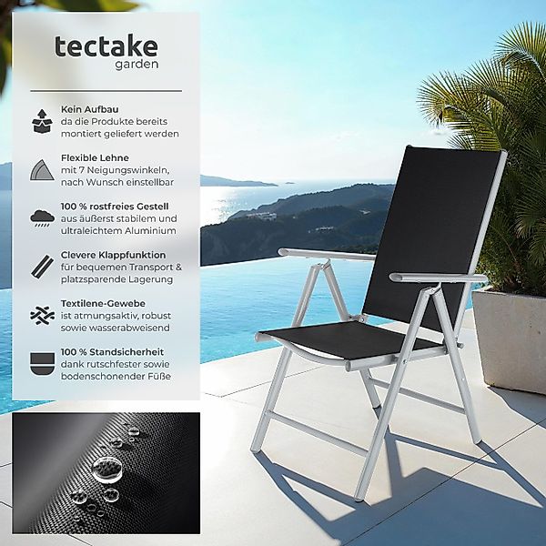 tectake Gartenstuhl Marilena (Set, 8 St), günstig online kaufen