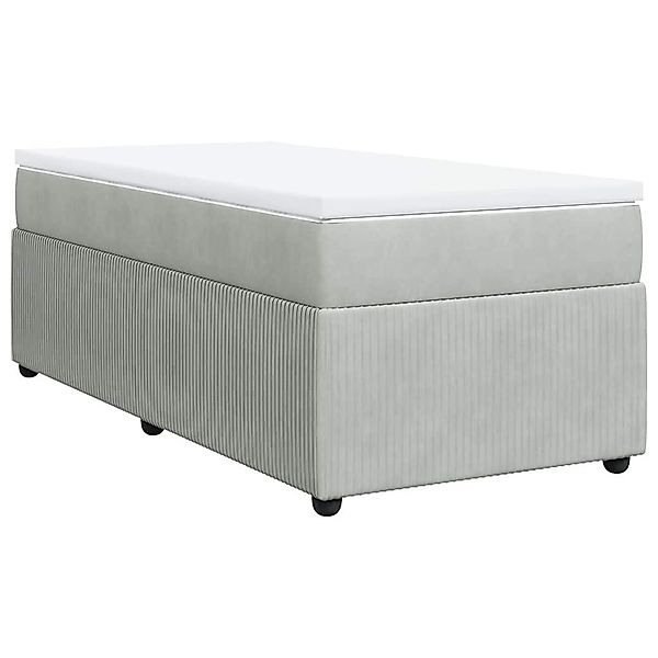 vidaXL Bett Boxspringbett mit Matratze Hellgrau günstig online kaufen