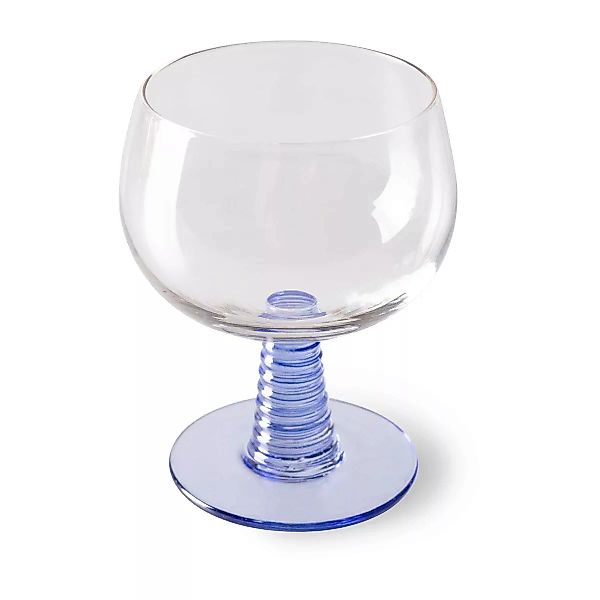 Swirl Weinglas niedrig Blue günstig online kaufen