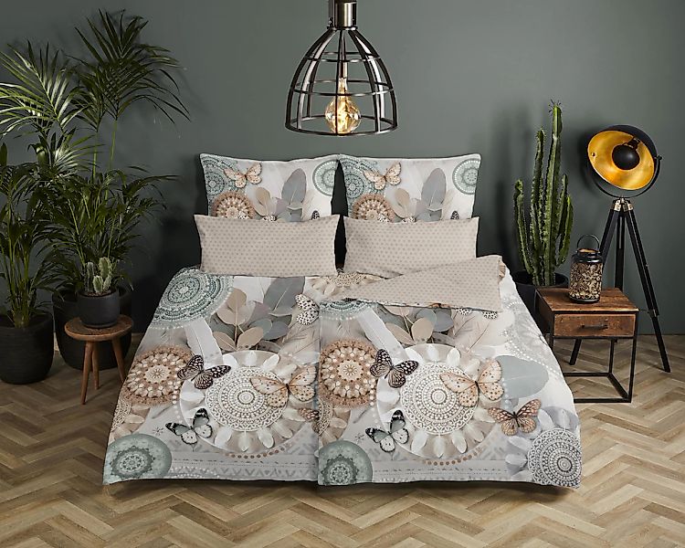 hip Wendebettwäsche "Alrune" 3 Stk. tlg. Satin, Reißverschluss, Wendeoptik, günstig online kaufen