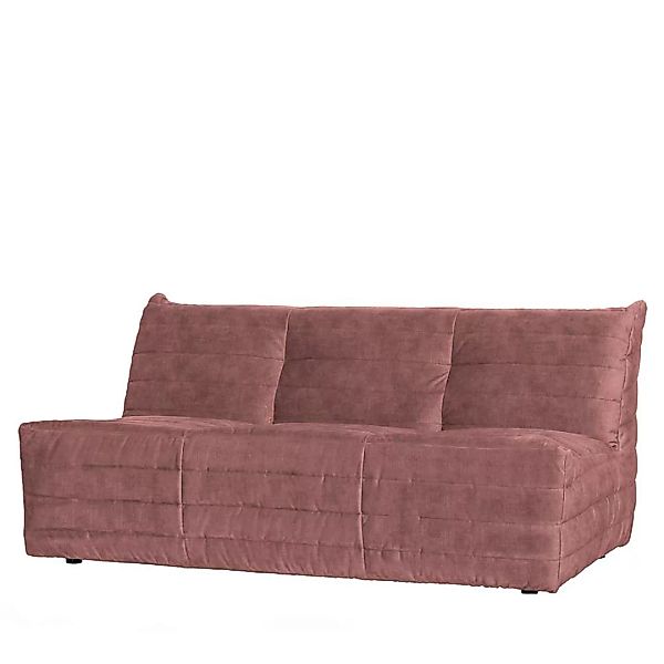 Dreisitzer Couch in Rosa Samt 160 cm breit günstig online kaufen