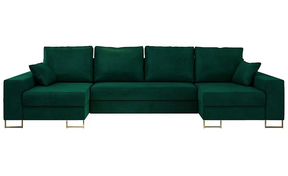 Wohnlandschaft mit Schlaffunktion Dorain ¦ grün ¦ Maße (cm): B: 312 H: 95 P günstig online kaufen