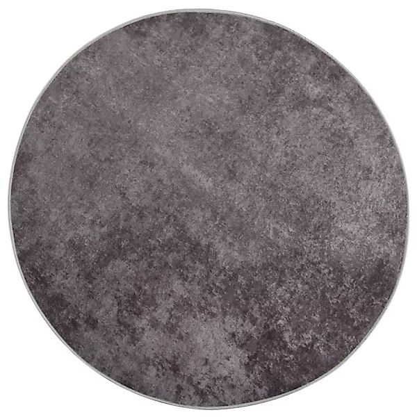 Teppich Waschbar Grau Φ120 Cm Rutschfest günstig online kaufen