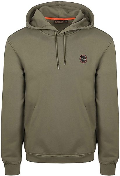 Napapijri Badge Hoodie Olivgrün - Größe XL günstig online kaufen