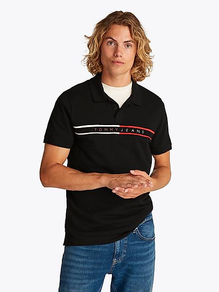 Tommy Jeans Poloshirt "TJM SLIM CHEST FLAG POLO" Mit Rundhalsausschnitt günstig online kaufen