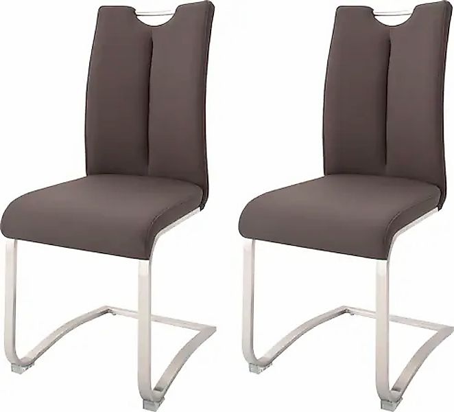 MCA furniture Freischwinger »Artos« (Set) 2 Stk. Leder Stuhl mit Echtlederb günstig online kaufen