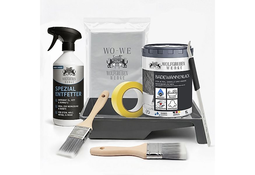 WO-WE Fliesenlack 1K Badewannenlack Komplettset für Emaille, Wasserbasiert, günstig online kaufen
