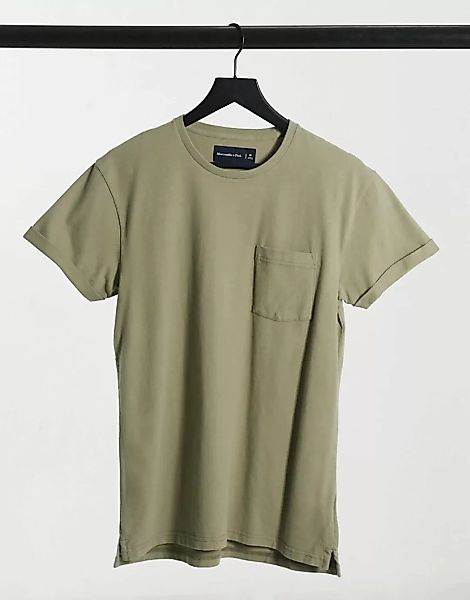 Abercrombie & Fitch – T-Shirt in schwerer Qualität in Meerjungfrau-Grün günstig online kaufen