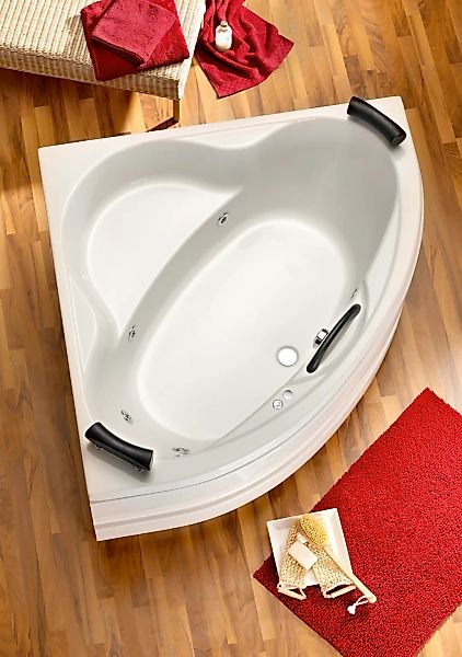 OTTOFOND Whirlpool-Badewanne »Siam Typ 1«, (Set), 140 cm, inkl. 2 Nackenstü günstig online kaufen