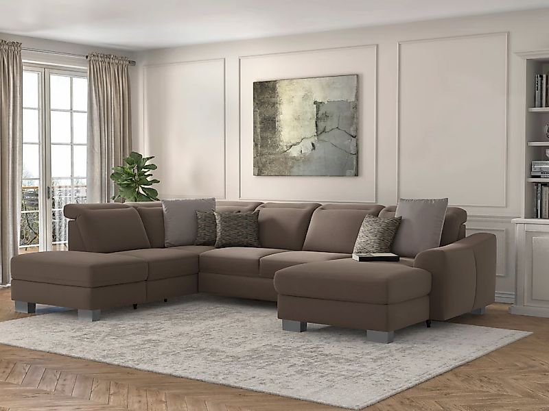 sit&more Wohnlandschaft "Dundee U-Form" mit Federkern und Edelstahlfüßen, w günstig online kaufen