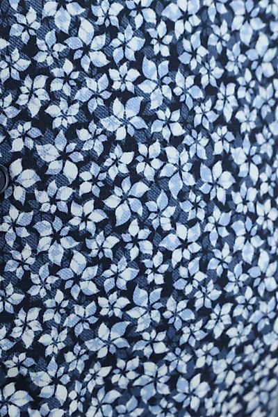Desoto Hemd Blumenmuster Blau - Größe S günstig online kaufen
