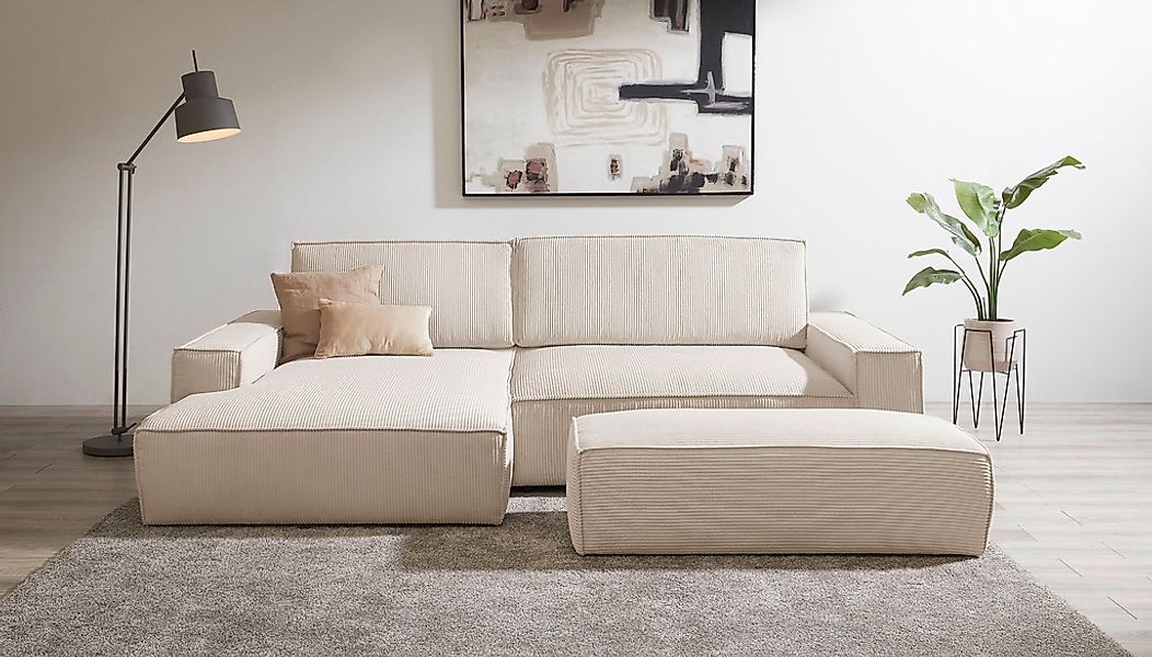 Home affaire Polsterecke "SHERWOOD XXL tief, L-Form, Schlaffunktion, Bigsof günstig online kaufen