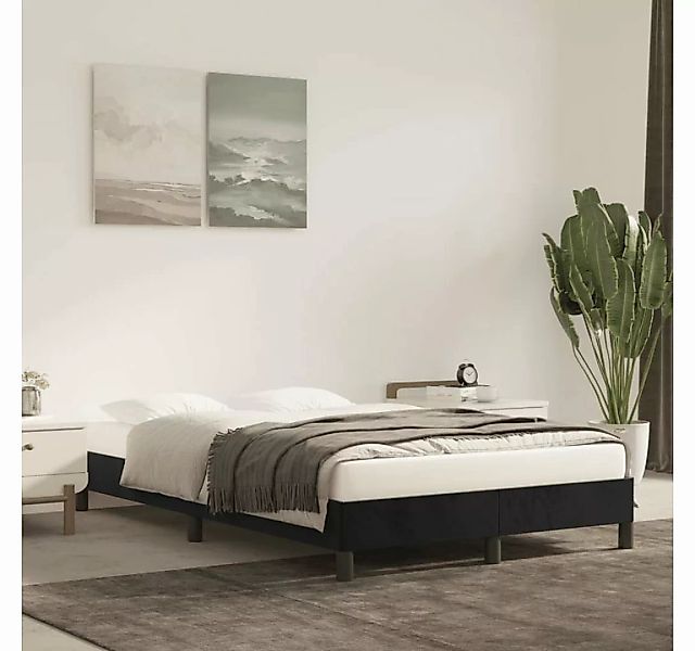 furnicato Bett Bettgestell Schwarz 120x200 cm Samt günstig online kaufen