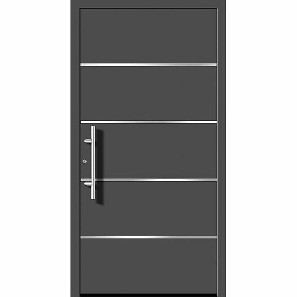 Aluminium-Haustür Moderno M460/P 110 x 210 cm Anthrazit Metallic Anschlag L günstig online kaufen