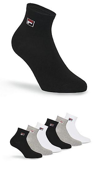 Fila Kurzsocken UNISEX QUARTER PLAIN SOCKS (6-Paar) mit Logo-Schriftzug günstig online kaufen