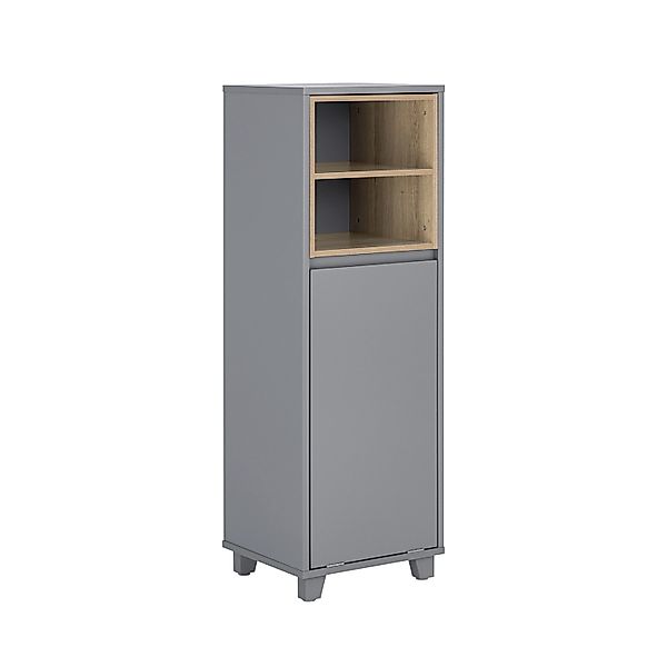 SoBuy Wäscheschrank mit Ausklappbarem Wäschesammler mit 2 Fächern BZR146-DG günstig online kaufen