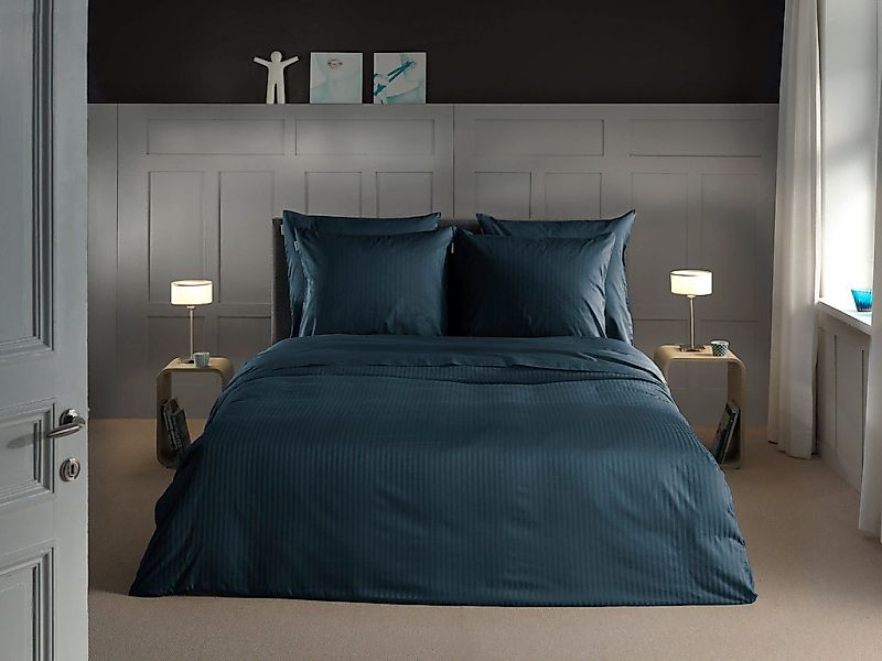 Heckett & Lane Bettwäsche "Banda" 2 Stk. hochwertiges Mako-Satin, Streifen günstig online kaufen